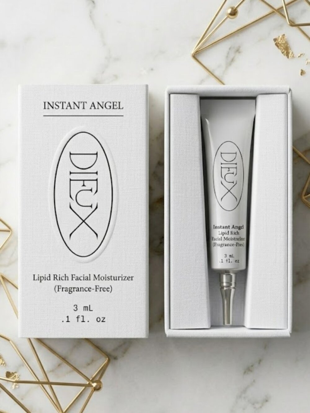 Dieux Instant Angel Lipid-Rich Facial Moisturizer 3ml Fragrance Free New
